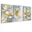 Tableau abstrait floral sur toile tendue (ensemble de 3)-2058628323