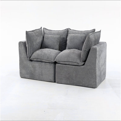 74.8" Width Cloud Couch Oversized Modular Sectional Sofa True Relax Comfy Couches Wide&Deep Seat Sofas for Living Room Furniture Sets, 2Seat