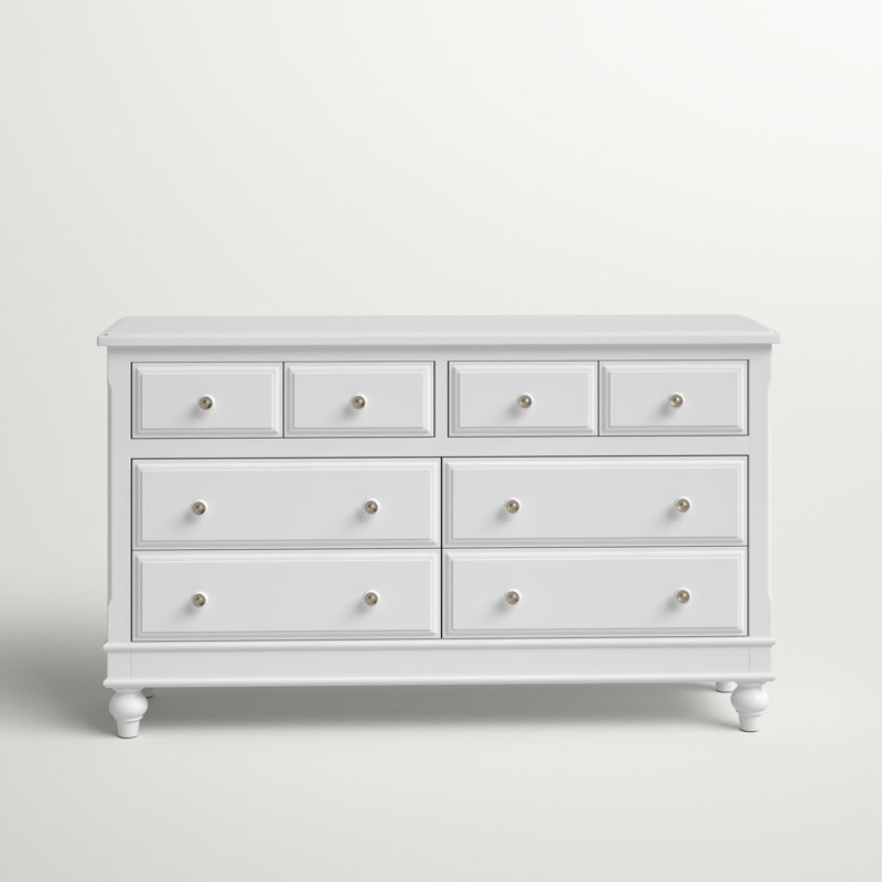 Commode 8 tiroirs Adriel, Blanc