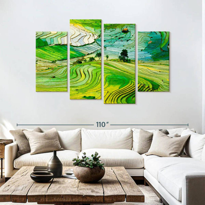 Rizières Alvord Lao Cai, H 54 po x l 84 po