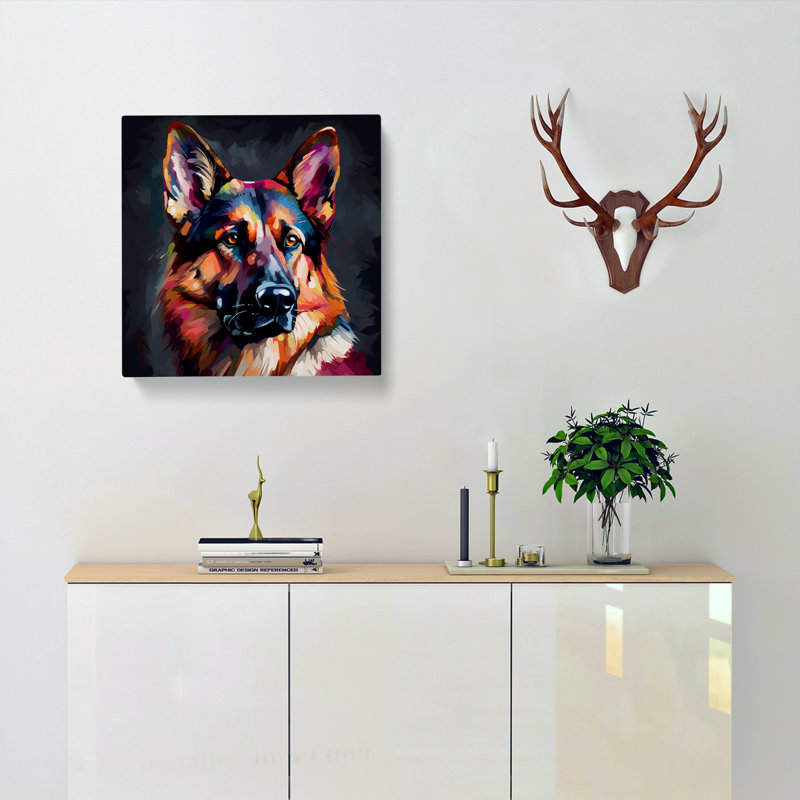 German Shepherd Abstract Art No.1 - Print