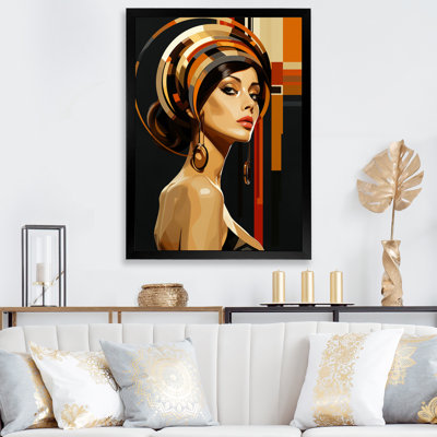 " Art Nouveau Retro Beautiful Portrait "
