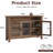 55.5" Sideboard Buffet Cabinet With Storage And 3 Glass Door
