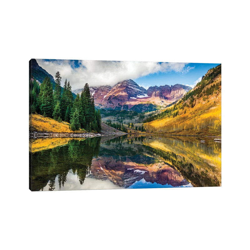 Maroon Bells, Colourado by Susanne Kremer - Print on Canvas, Wrapped Canvas, 66.04 cm H x 45.72 cm W x 1.91 cm D