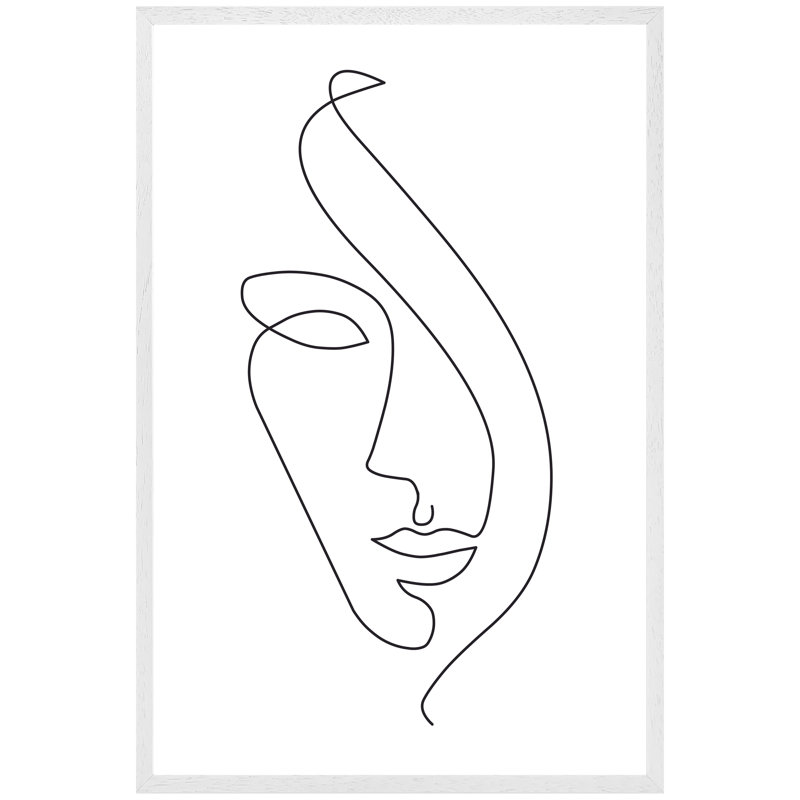 Arranda Single Picture Frame Print, 114cm H x 76cm W x 4cm D, White Framed