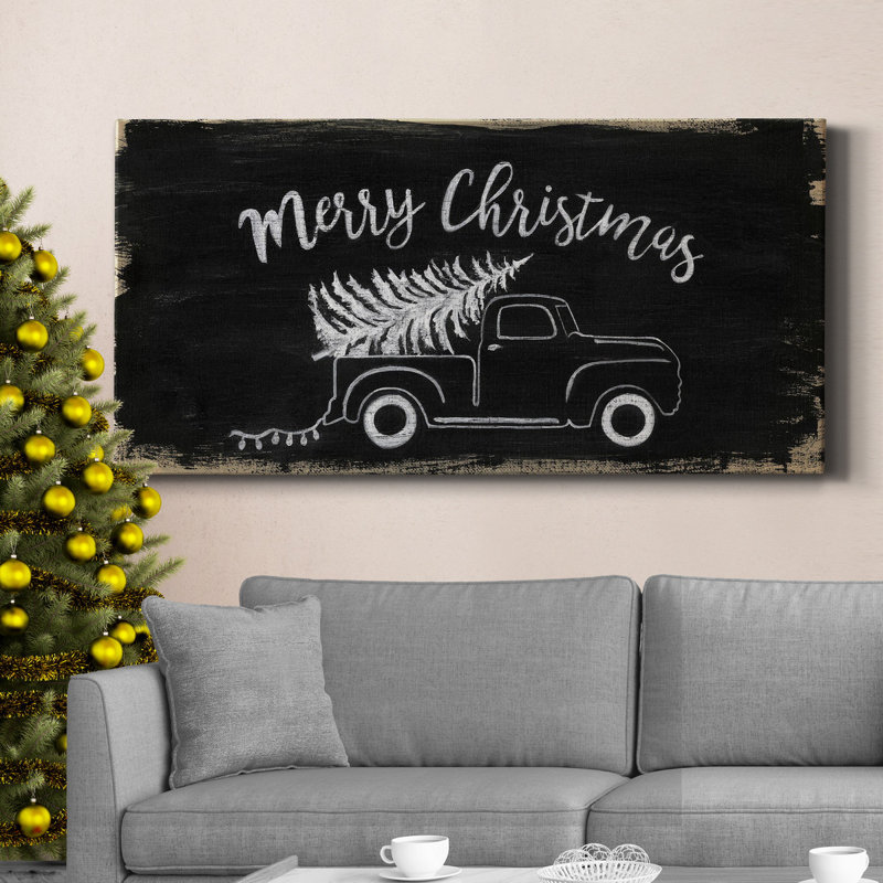 " Merry Christmas Truck ", 20" H x 40" W x 1" D