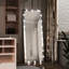Miroir de salle de bain avec éclairage intégré : 160 x 61 cm, argenté, 3 modes et intensités, cadre en aluminium, fixation murale ou sur pied, pour chambre ou salle de bain.