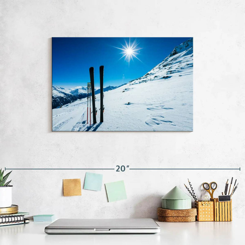 Sireci Sunlit Ski Slope, 8" H x 12" W
