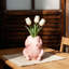Vase en céramique rose en forme de poulet cru, pot de dinde non cuit amusant, décor de fantaisie de dopamine pour le bureau à domicile, cadeau unique de démarrage de conversation d'éléphant blanc