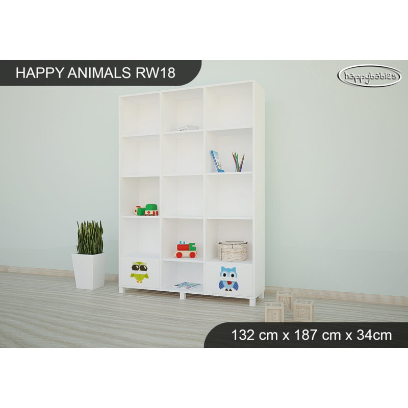 187cm H X 132cm W Kids Bookcase, White