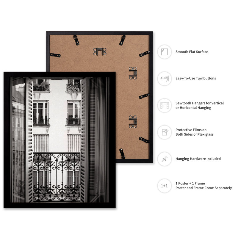 Parisian Home, Black Framed, Poster, 24"H x 32"W