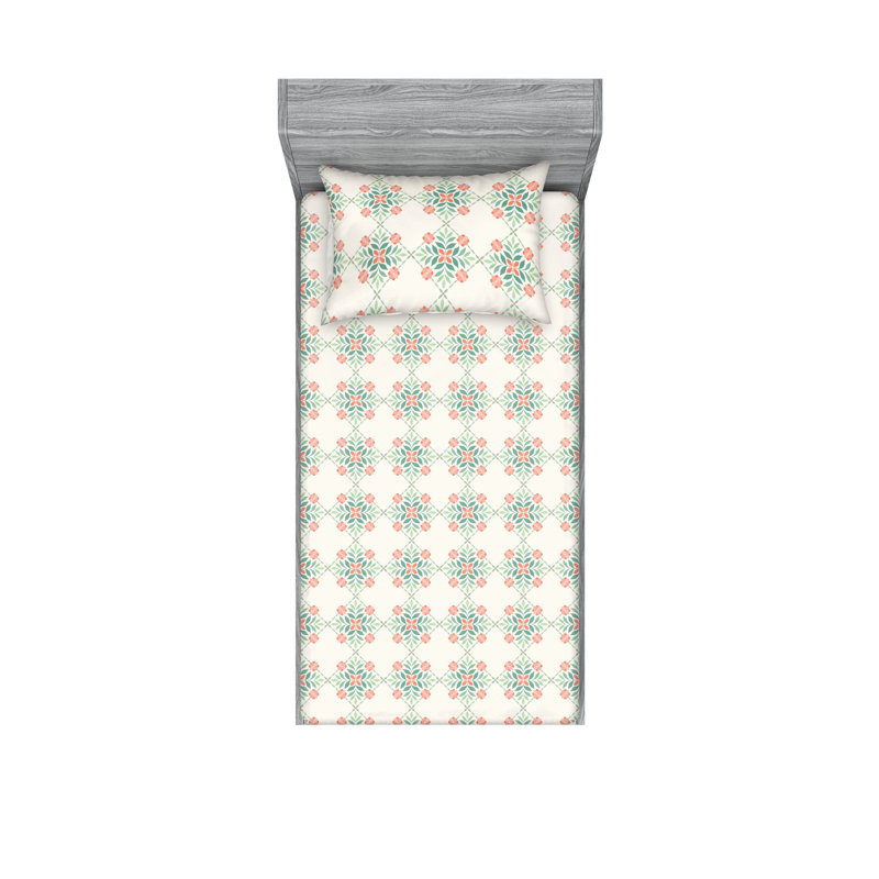 Drap-housse et taie décorative Ambesonne, Ensemble de draps pour lit simple TG avec 1 taie d