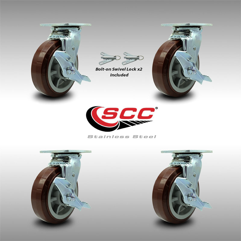 4 Piece Polyurethane Caster Set