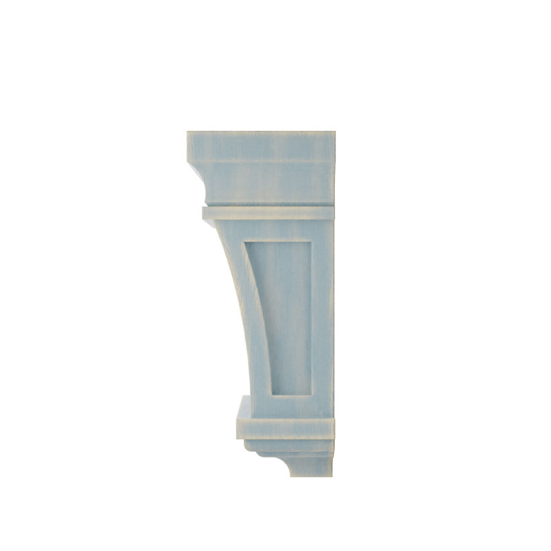 Corbel décoration rétro 7 po x 5 po x 3 po Santa Fe, Bleu bois flotté