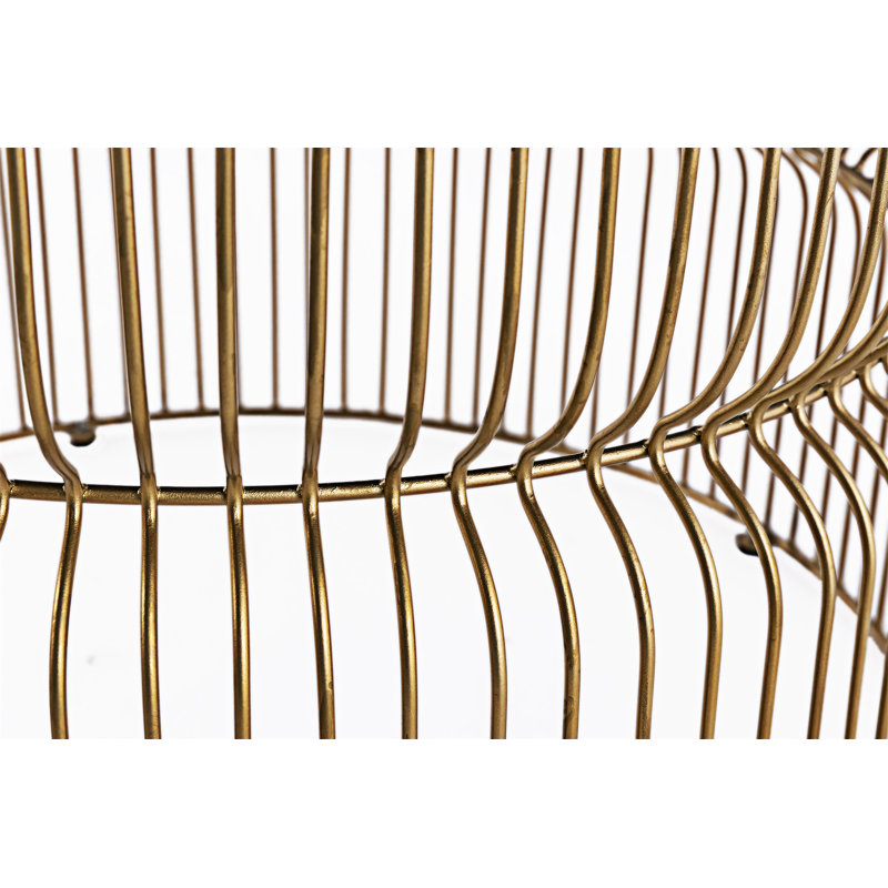 Ensemble de table basse et table de bout Contemporary, Doré