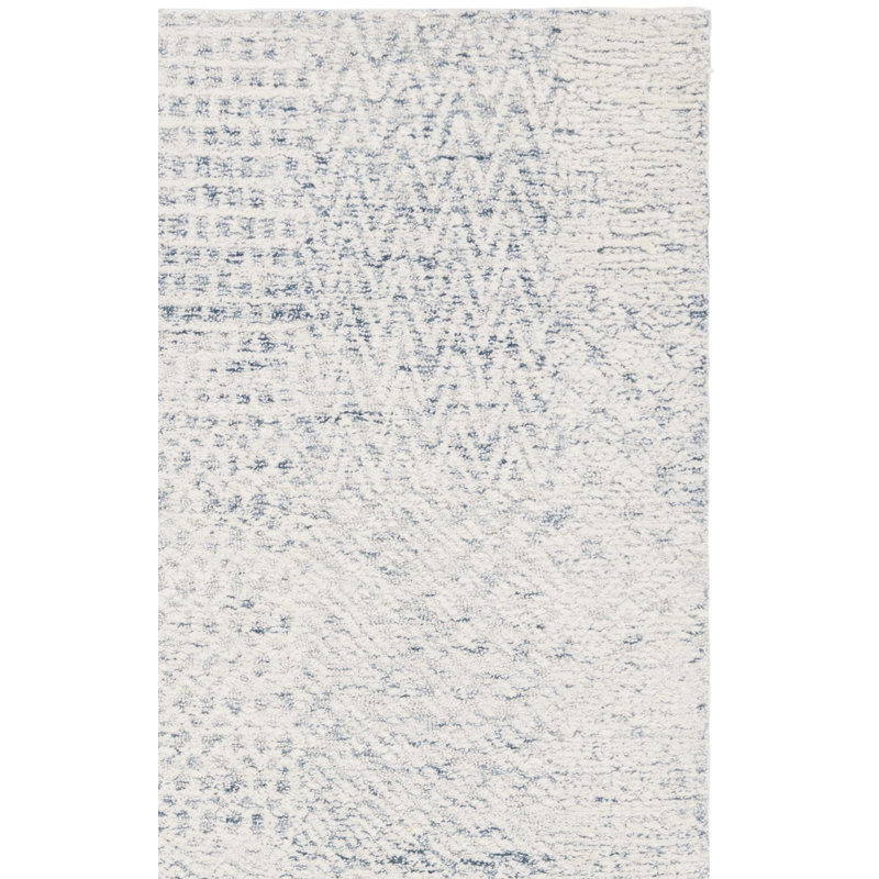 Tapis ivoire / bleu Armittie 223, Tapis de couloir 2 pi 3 po x 9 pi