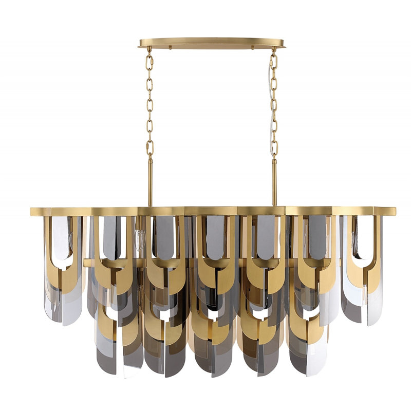 Lustre de 52 po en laiton vieilli Dicarlo