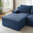 Multifunctional Blue Corduroy Sofas, Comfortable Modular Design For Home