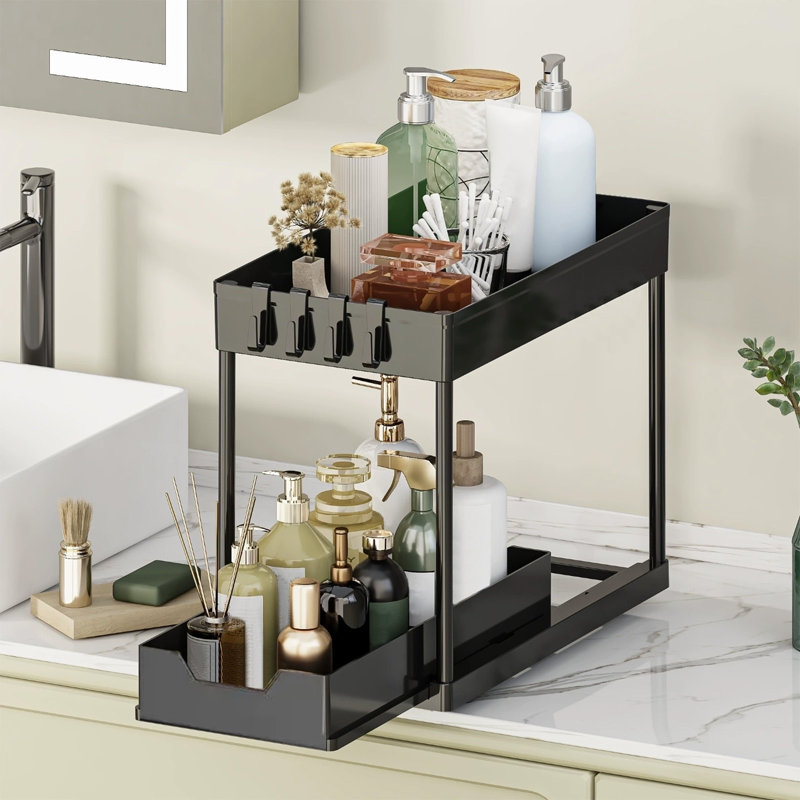 Support de rangement polyvalent pour salle de bain et cuisine sous l'évier et support de rangement sous l'armoire
