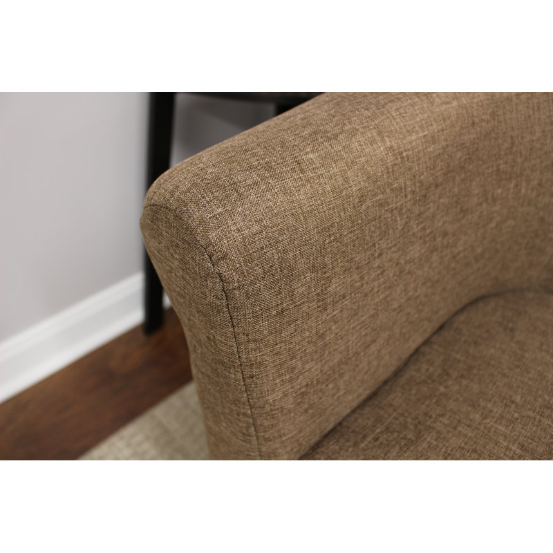 Reichenbach Upholstered 57'' Settee, Pecan