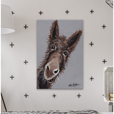 Rufus The Donkey - Wrapped Canvas Print