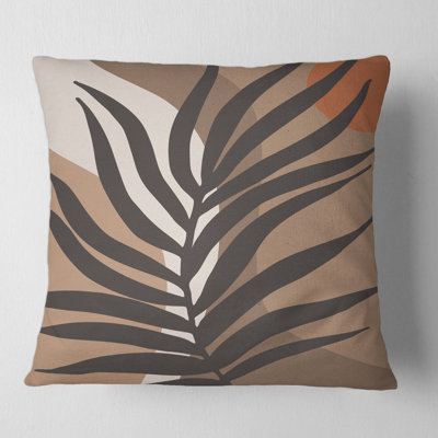 Tropical Leaf Silhouettes and Shapes II Square Pillow Cover & Insert