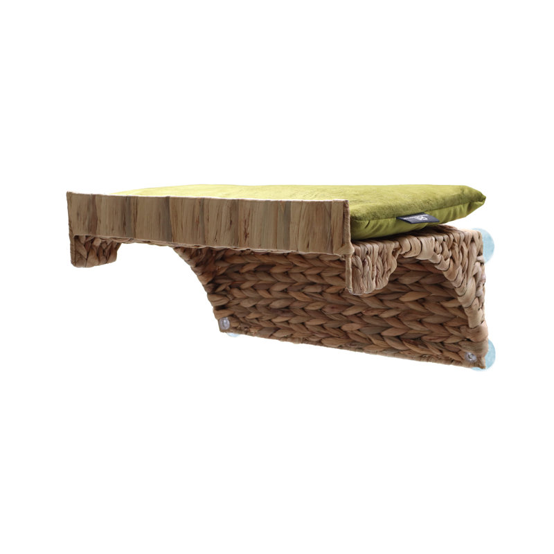 Velvet Elevated Pet Bed, Olive