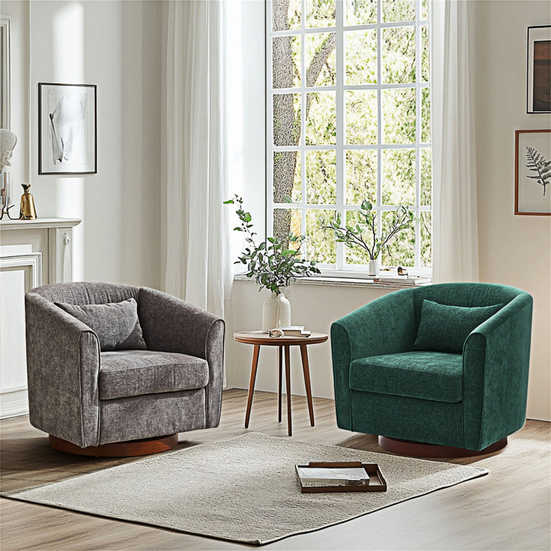 Fauteuil d'appoint pivotant rembourré