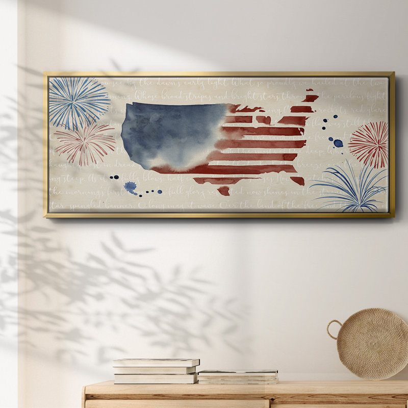 Collection Fourth of juillet, toile en C encadrée, H 12 po x l 30 po
