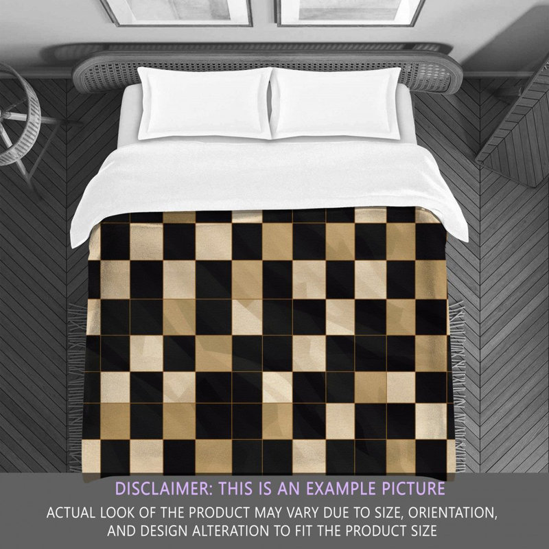 Geometric Shadow Check Comforter, King Comforter