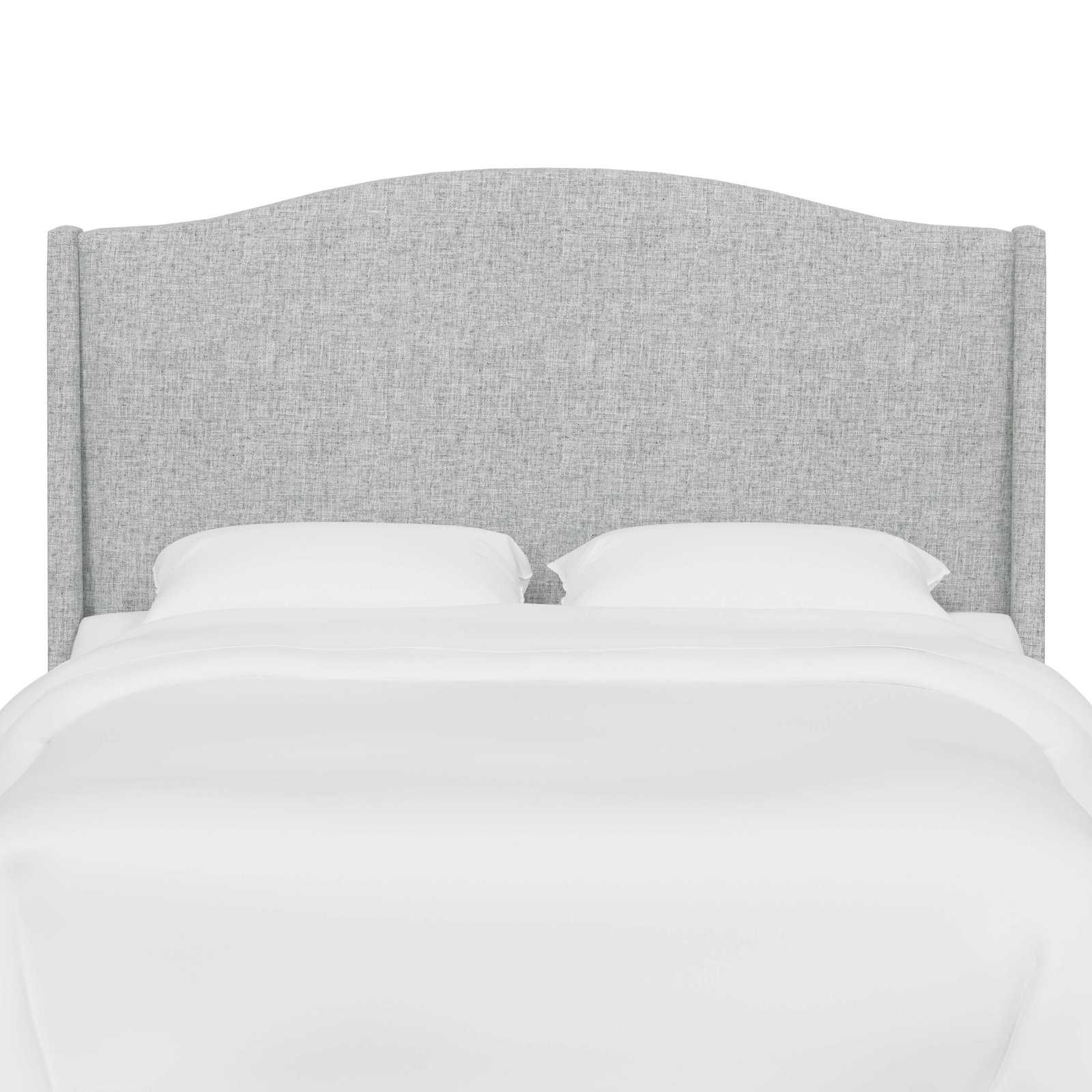 Byrd Cotton Headboard, Zuma Pumice Textured Linen, Queen