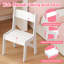 Meuble-lavabo pour enfants avec lumières, meuble-lavabo Princess avec tablettes de rangement ouvertes, ensemble de coiffeuse et de chaise pour tout-petits, parfait pour la chambre à coucher ou la salle de jeux