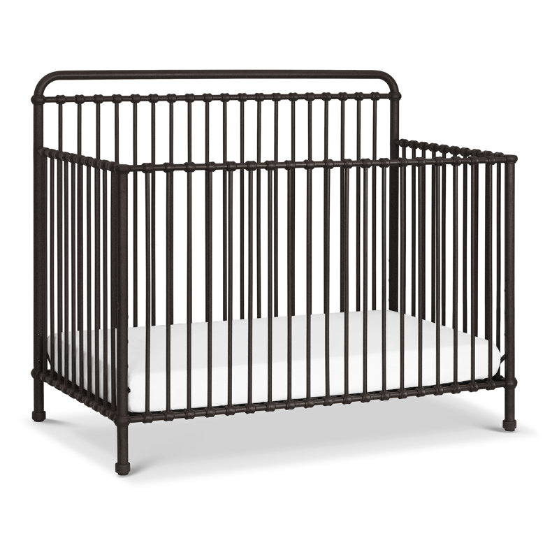 Vintage Iron Black Convertible Toddler Crib