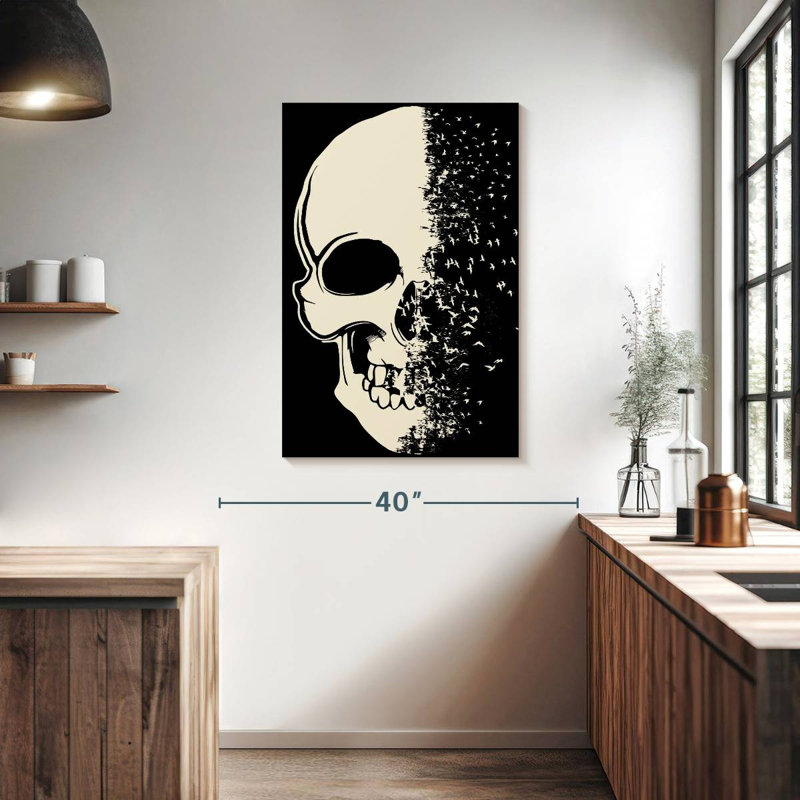 Hitzel Fading Skull, 39" H x 26" W
