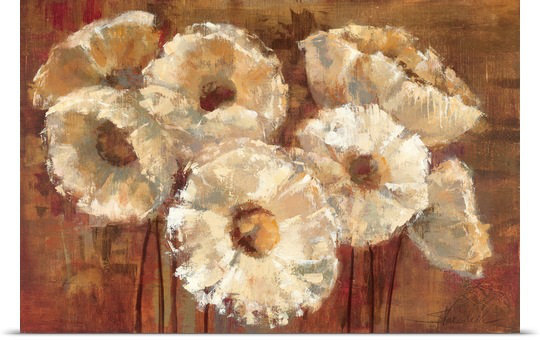 «Waltzing Poppies» par Aniessa, reproduction d'art, H 20 po x l 30 po x P 1,5 po, Toile