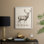 «Vintage Animal Print III», reproduction encadrée - bois massif