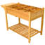 Support pour jardinière surélevée en bois avec jardinière surélevée 8 poches avec table d'appoint pliable et tablette de rangement-443421280