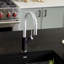 Robinet de cuisine à double jet Urbena - Chrome / noir charbon-54930176