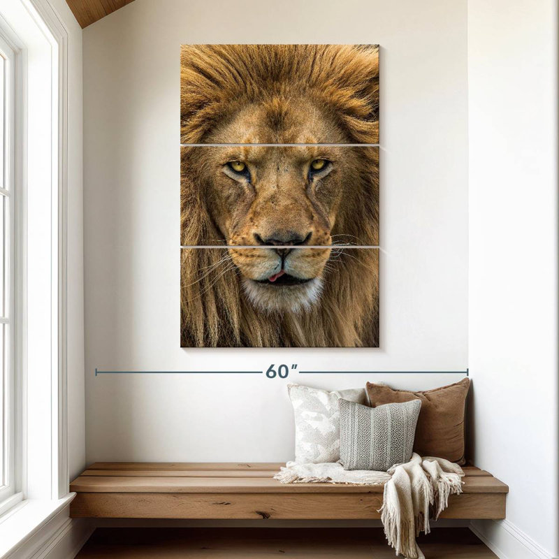 Brampt Handsome Lion Head, 50" H x 32" W