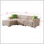Canapé modulaire réversible avec repose-pieds et repose-pieds de 102 po de largeur 102 po-2137874767-2137874765