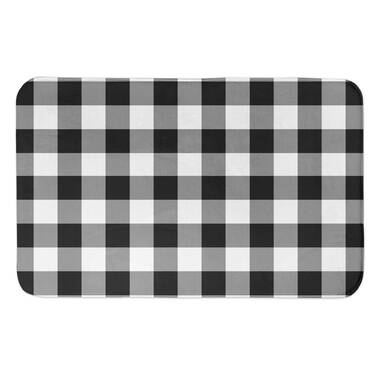 MacKenzie-Childs  Covent Square Black & White Bath Rug