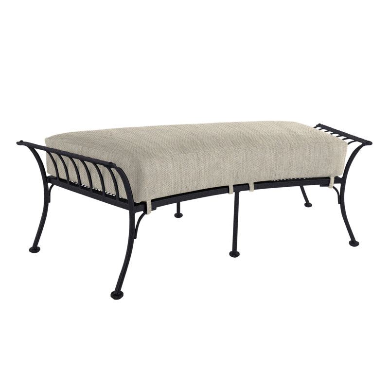 Monterra Outdoor Ottoman, Graphite, Alcazar Redwood