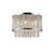 6-Light Chrome Flush Mount With Clear Crystals