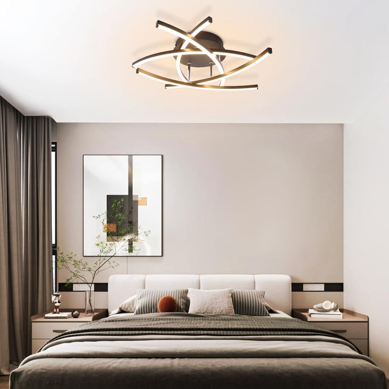 Ceiling lamp LED ceiling light living room - 32W dimmable kitchen lamp with remote control modern design living room lamp metal bedroom lamp hallway ceiling lights for children's room office