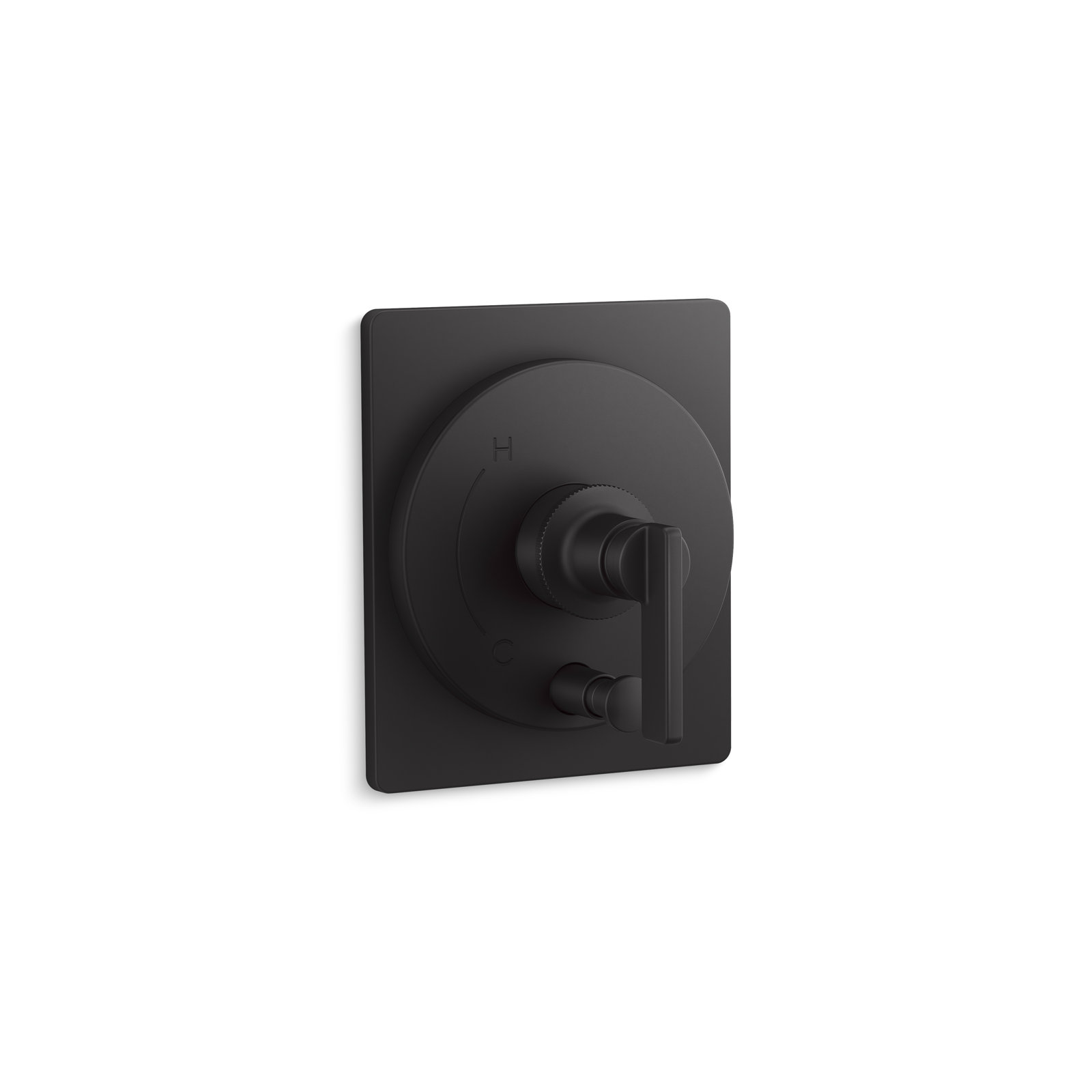 Castia Rite-Temp Valve Trim with Diverter, Matte Black