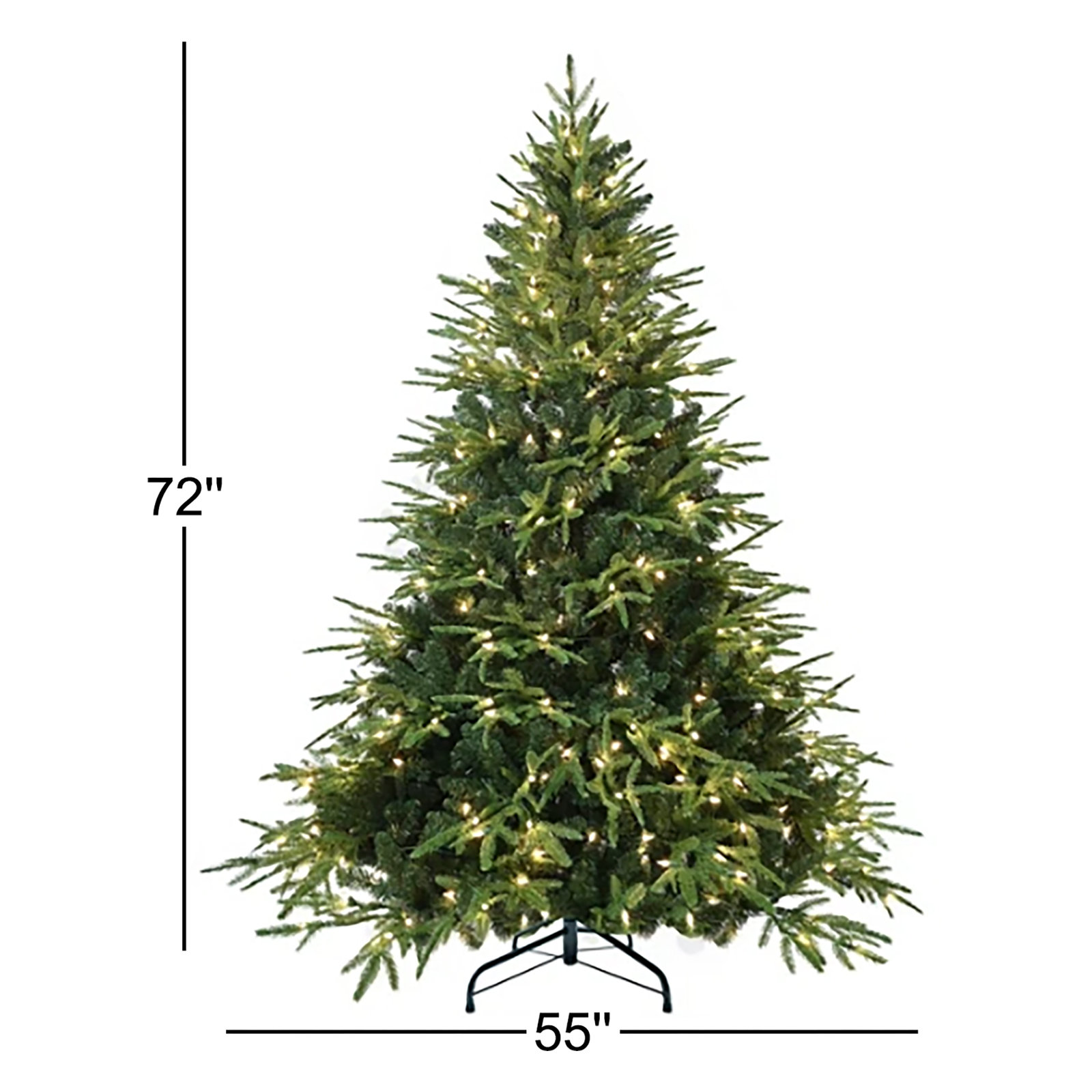 Pre-lit PE/PVC Combined Christmas Tree, 6"H