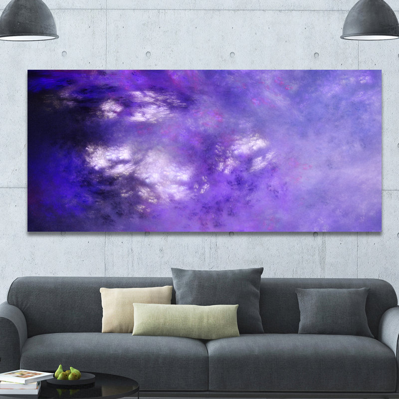 « blur purple sky avec stars », impression sur toile tendue, H 28 po x l 60 po x P 1,5 po