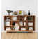 Armoire de rangement spacieuse en bois de cerisier avec tablettes en grille