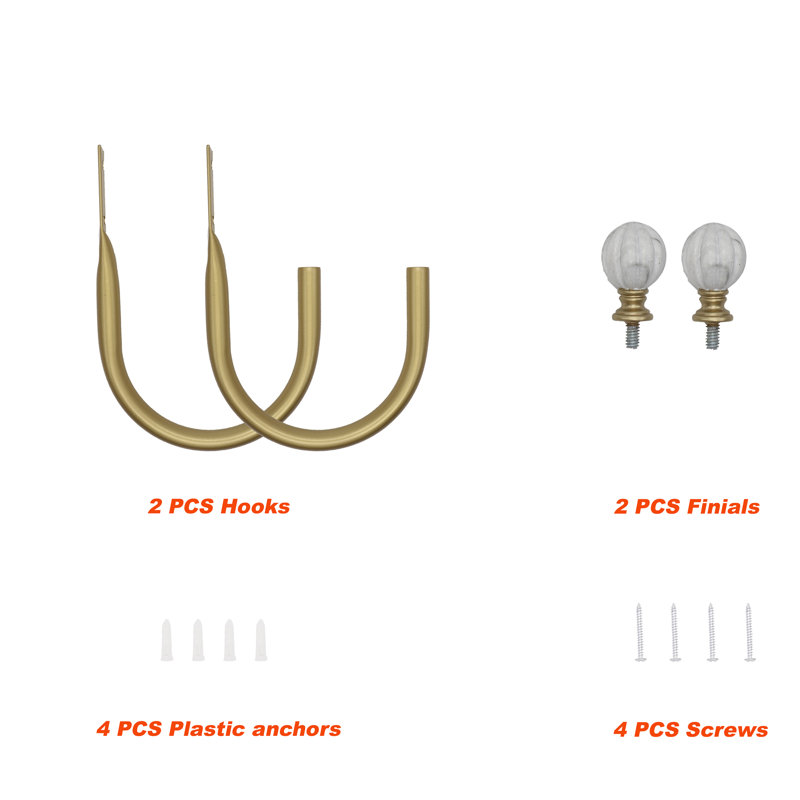 Ledeen Adjustable Curtain Holdback, Gold