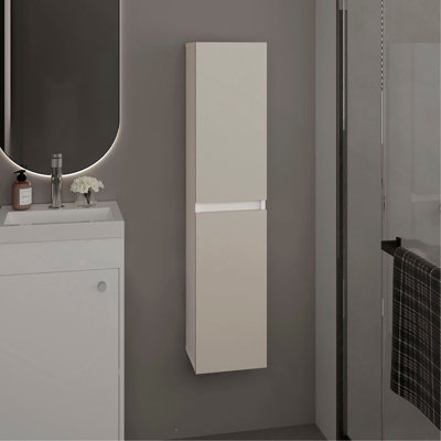 Armoire de salle de bain, 2 portes, 4 tablettes